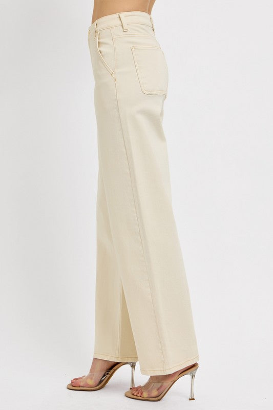 Ivory Ankle Baggy Pant