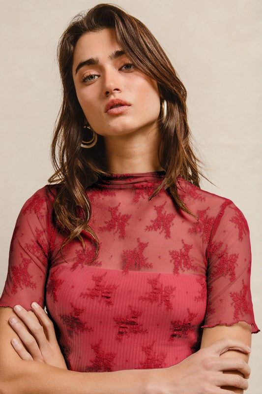 Lena Mesh Short Sleeve