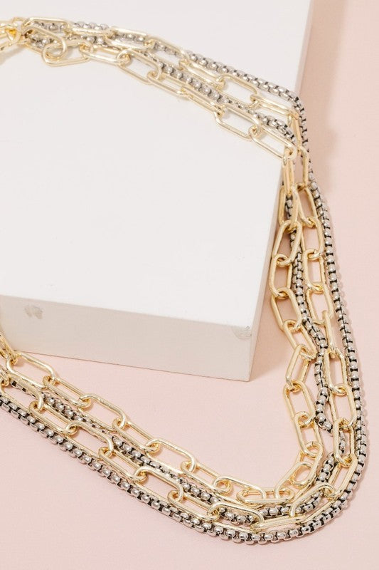 Mixed Chain Tones Necklace