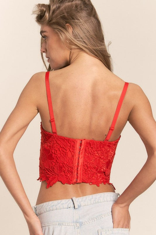 Caris Crochet Lace Tank