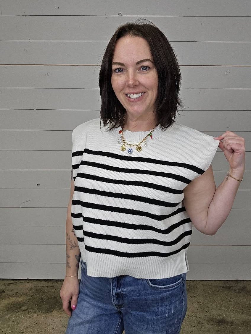 Stripe Sweater Vest