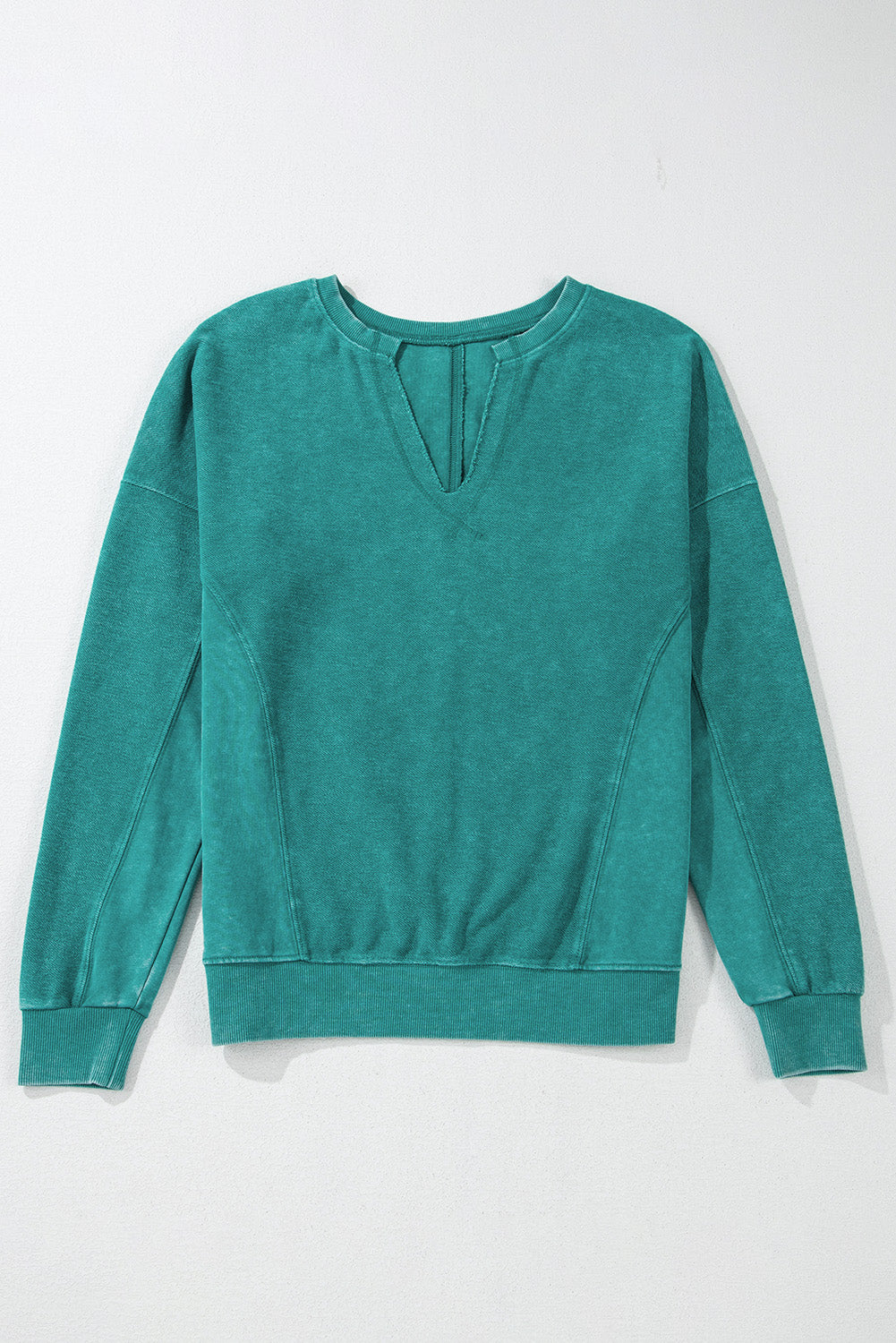 Notched Neck Sweatshirt