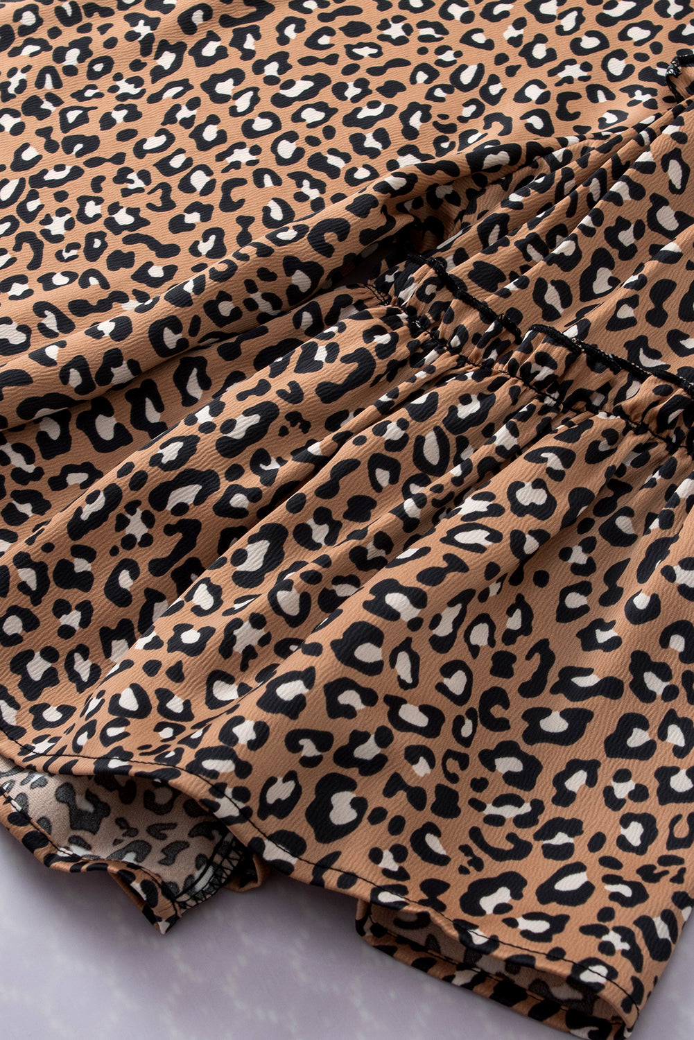 Ruffle Wide Sleeve Leopard Top - sale