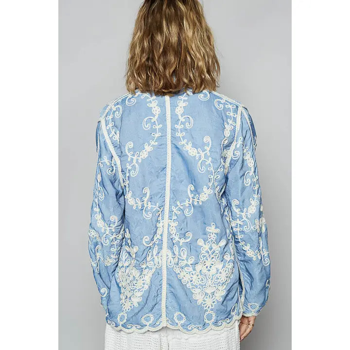Emma Embroidered Shirt ONE SIZE