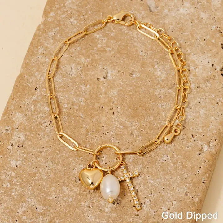 Cross Charm Bracelet