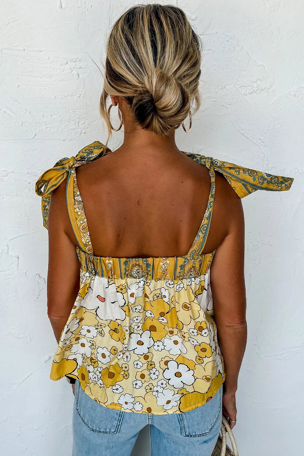 Yellow Floral Tank Top