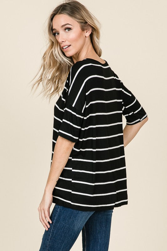 Basic Stripe Tee - Sale