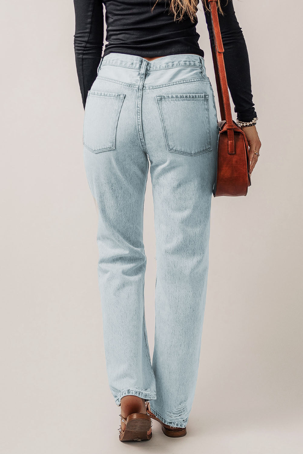 Acid Wash Straight Leg Jean - sale