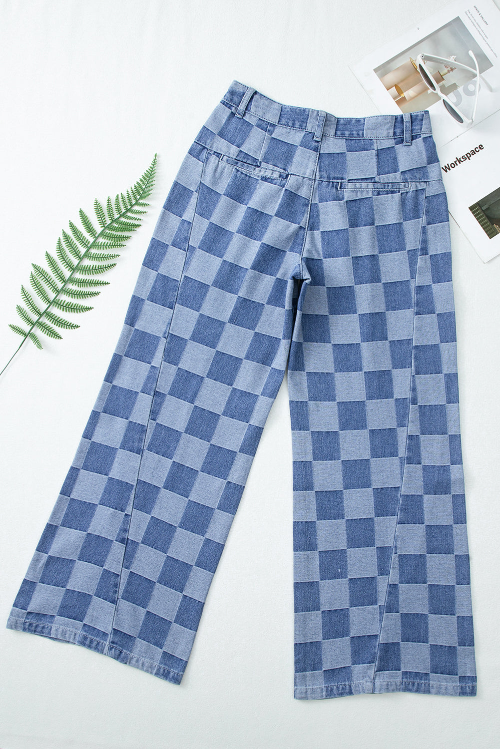 Checkered Denim Jean