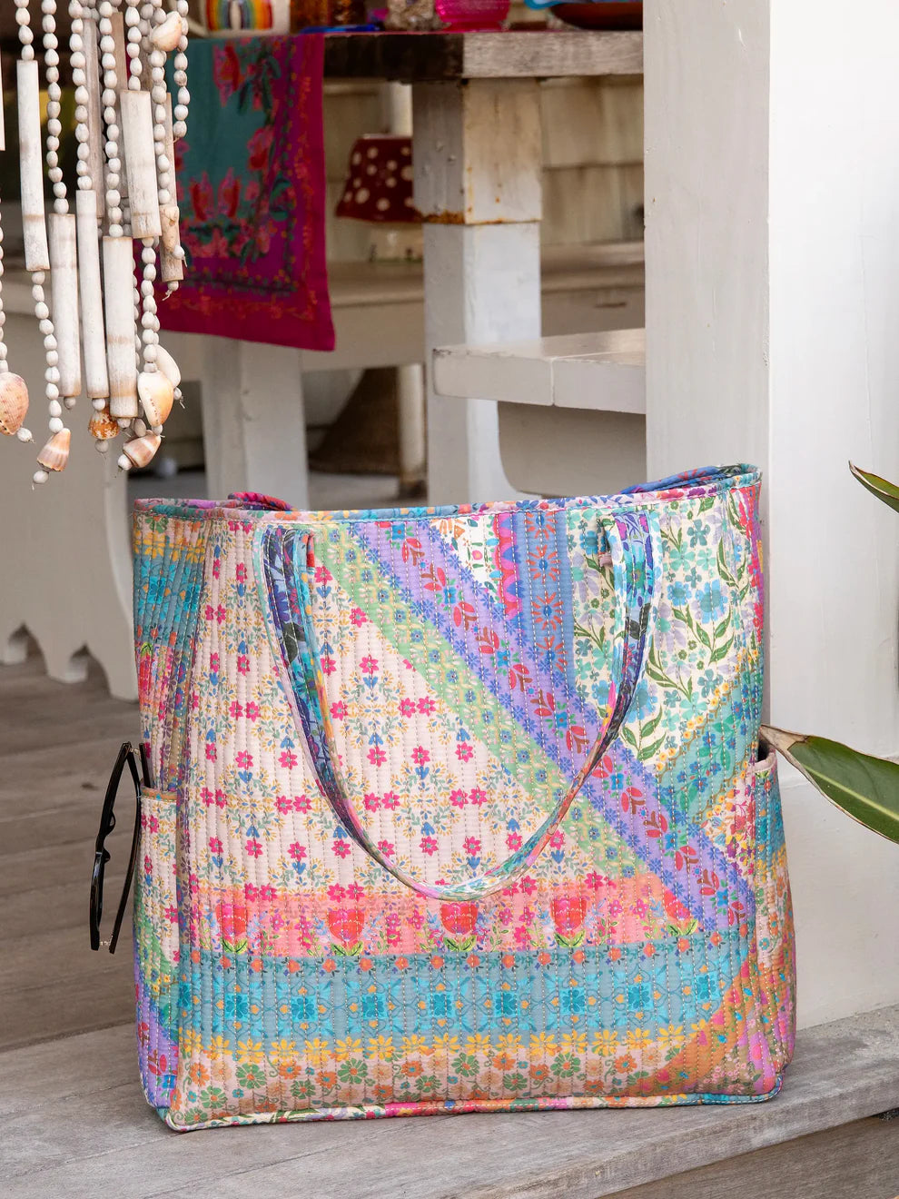 Reversible Quilted Tote Bag