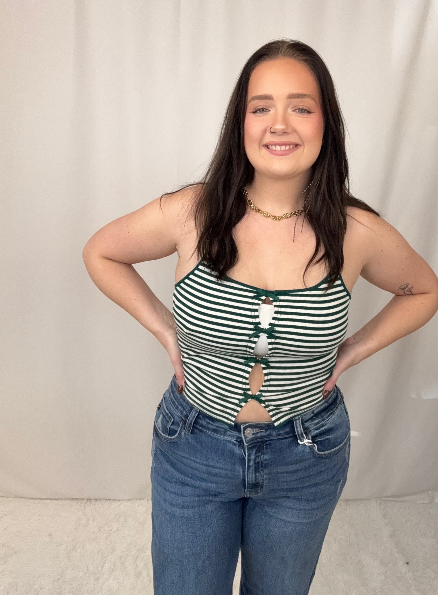 Greta Stripe Bow Tank