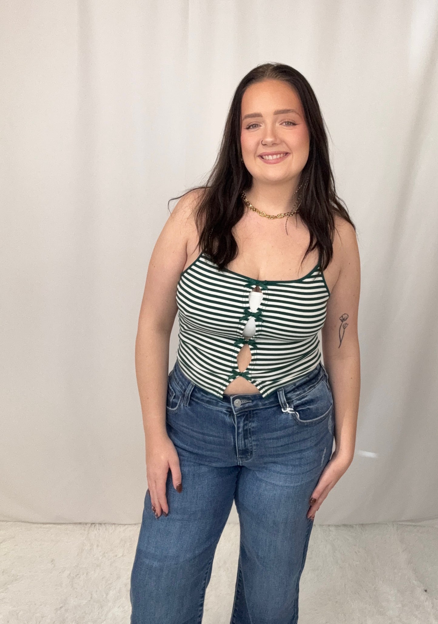 Greta Stripe Bow Tank
