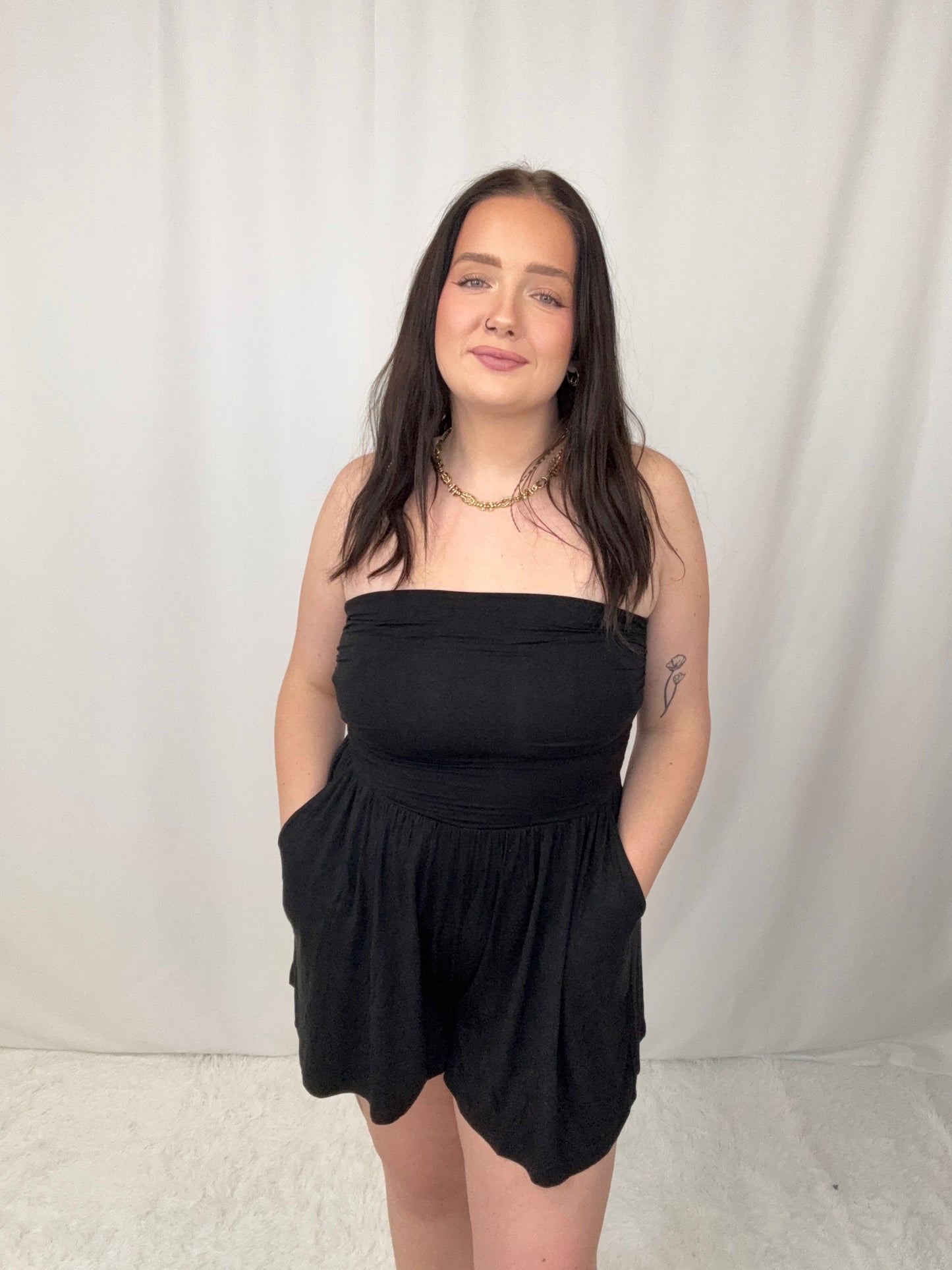 Babs Black Romper - SALE