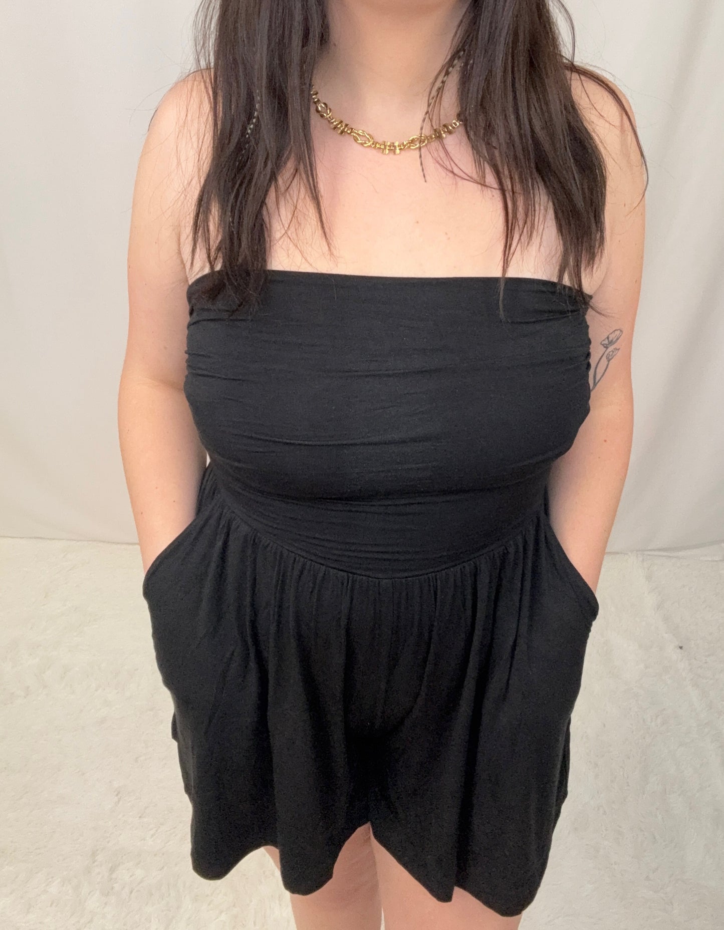 Babs Black Romper - SALE