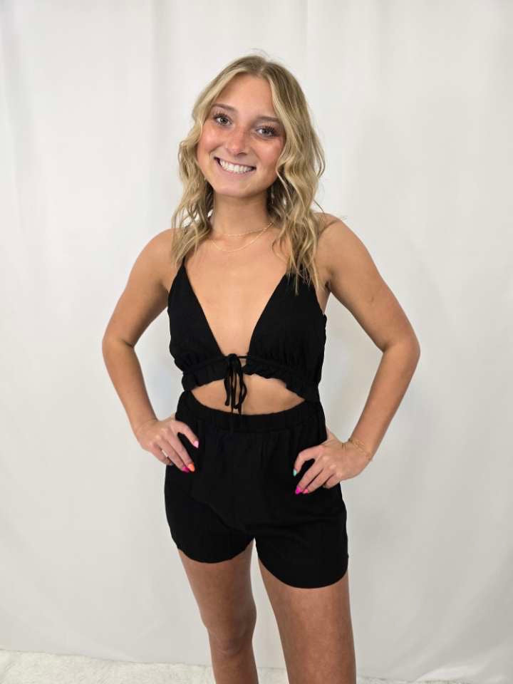 Remi Black Romper - SALE