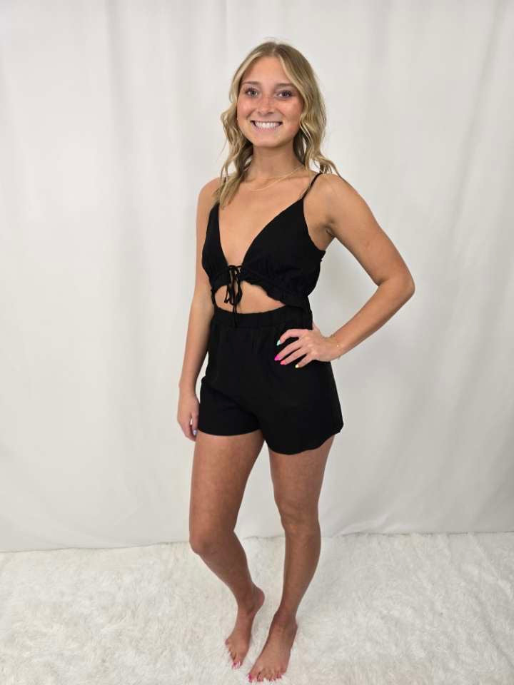 Remi Black Romper - SALE