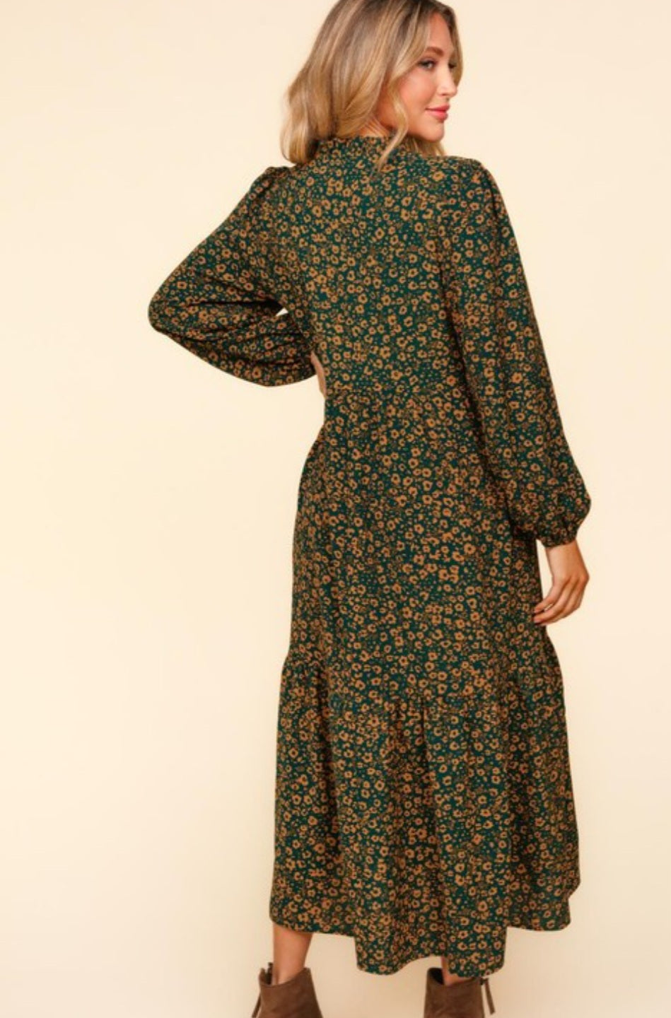 Green Floral Maxi Dress