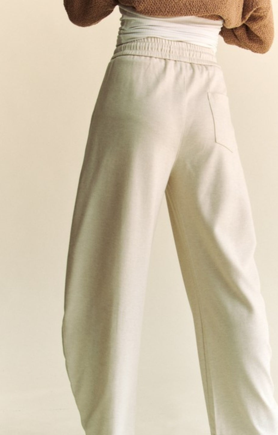 Cream Barrel Pant