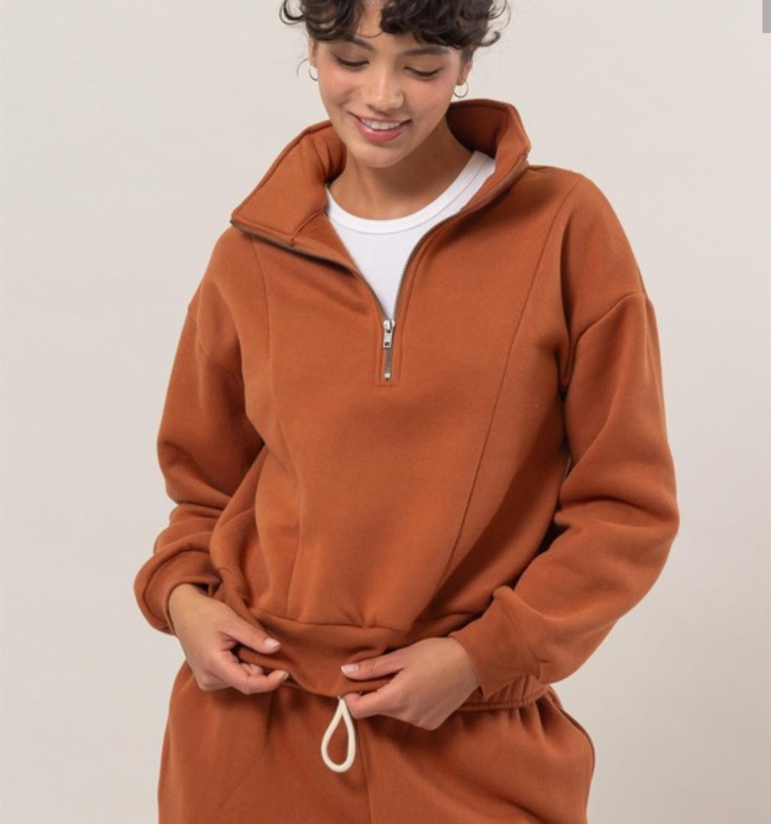 Classic Fit Half Zip Sweatshirt