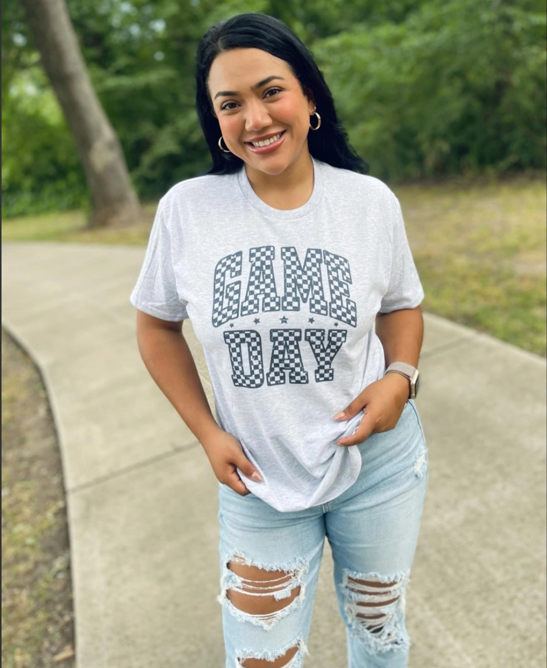 Checkered Game Day Tee