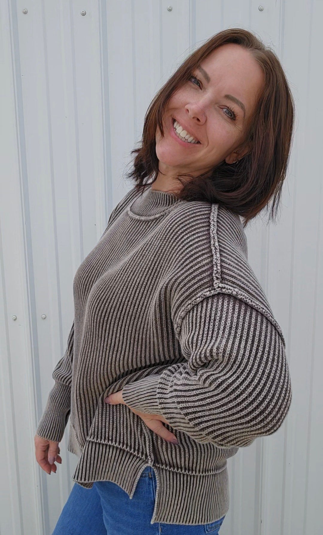 Sissy Side Slit Sweater