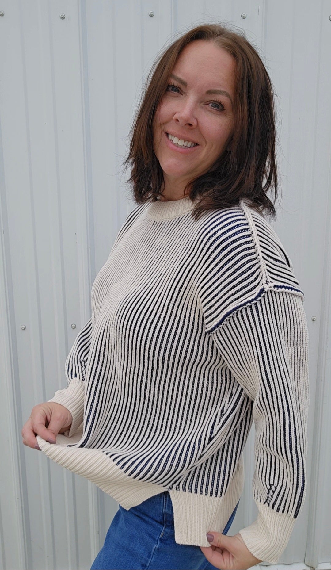 Tina Two Tone Sweater