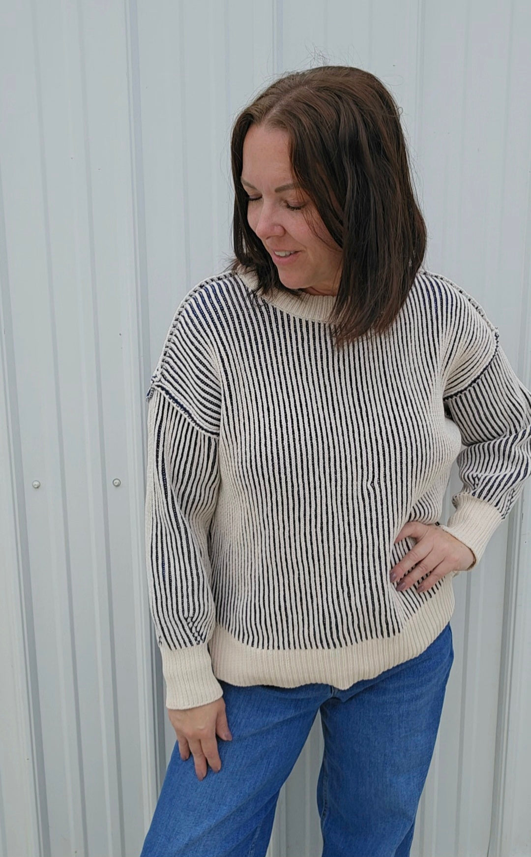 Tina Two Tone Sweater