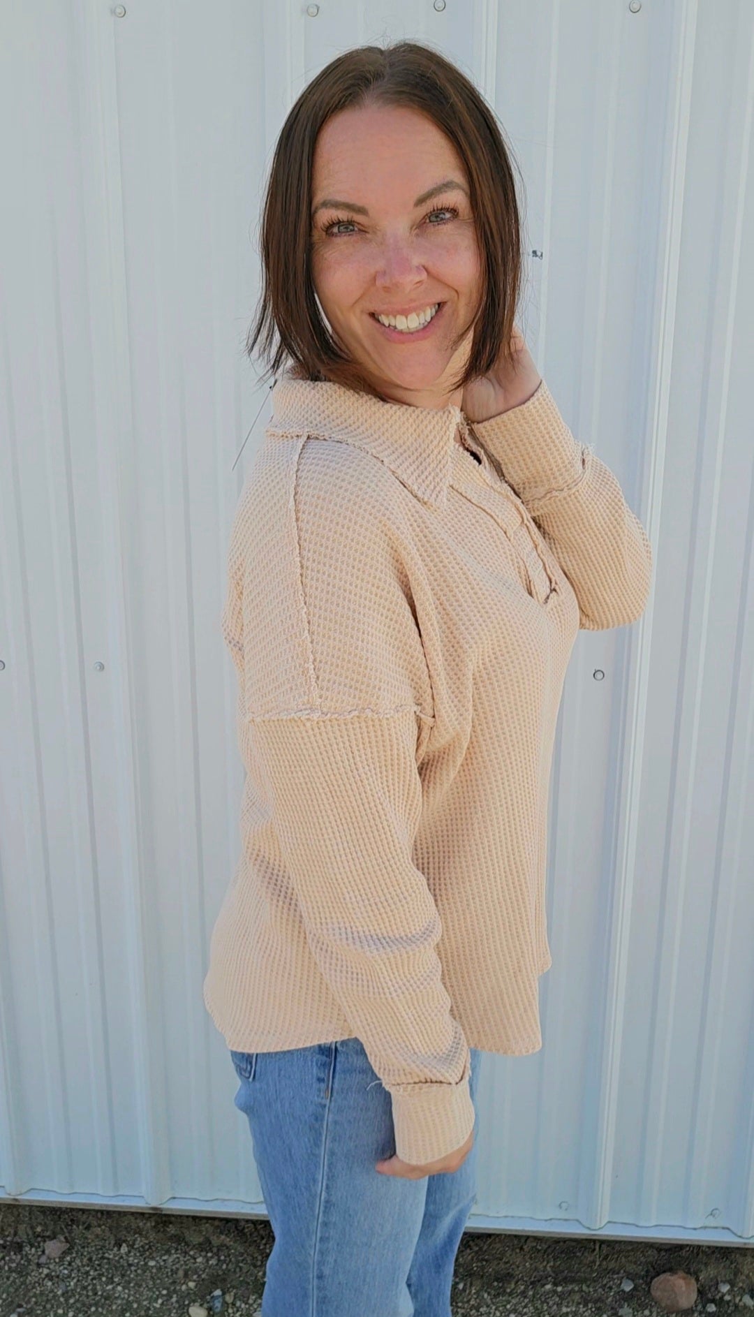 Winry Mineral Collared Top