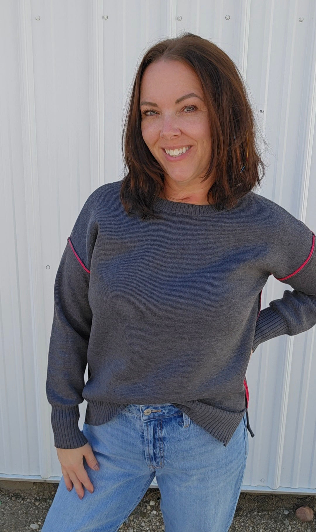 Saylor Charcoal Sweater