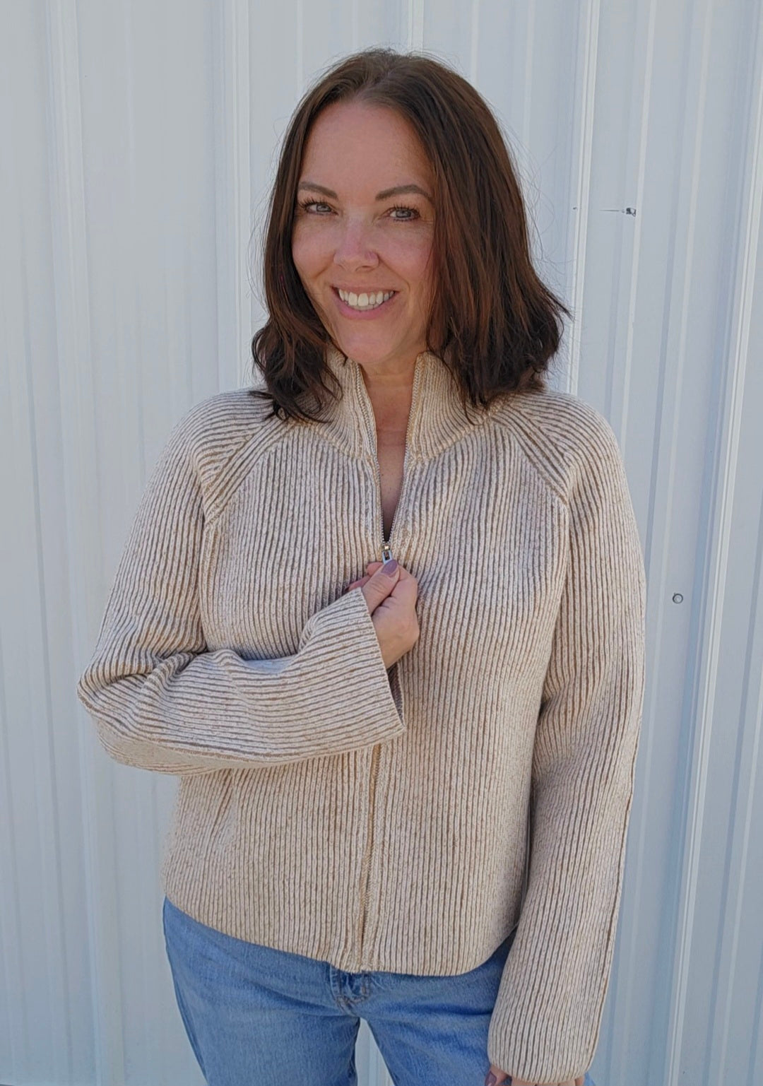 Zella Zipper Cardigan