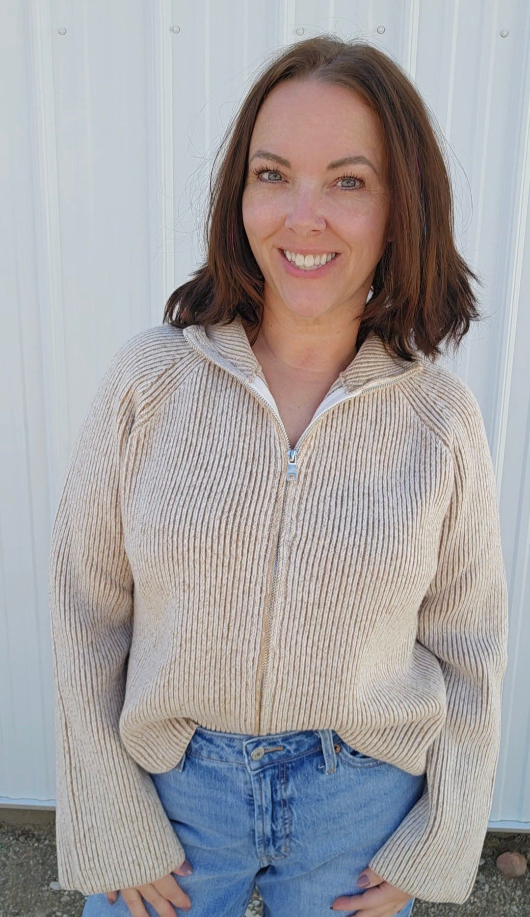 Zella Zipper Cardigan