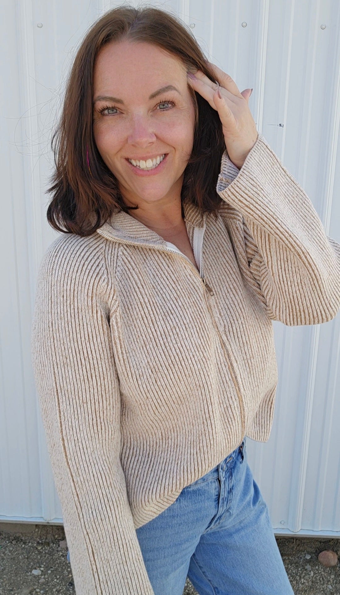 Zella Zipper Cardigan