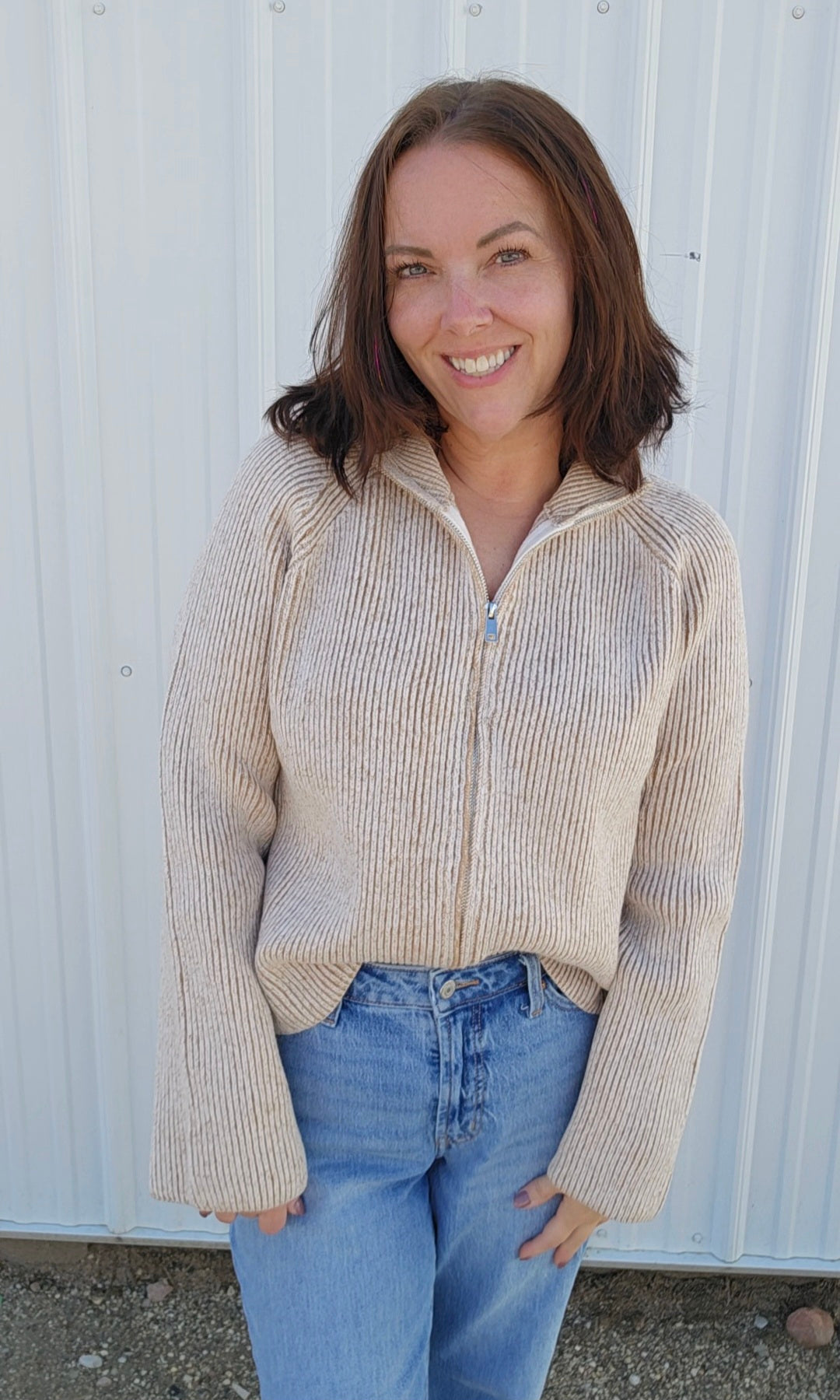 Zella Zipper Cardigan