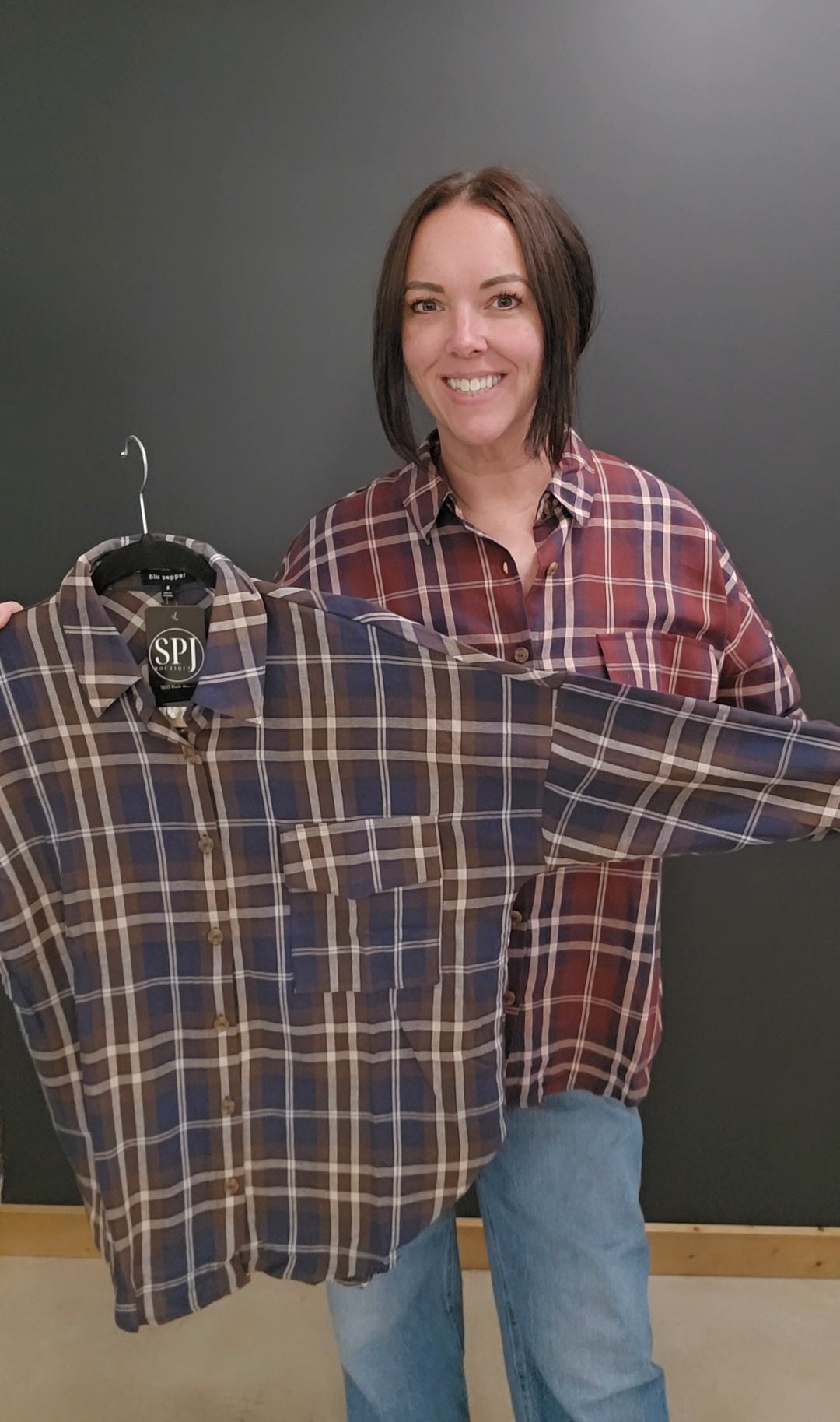 Patsy Plaid Top