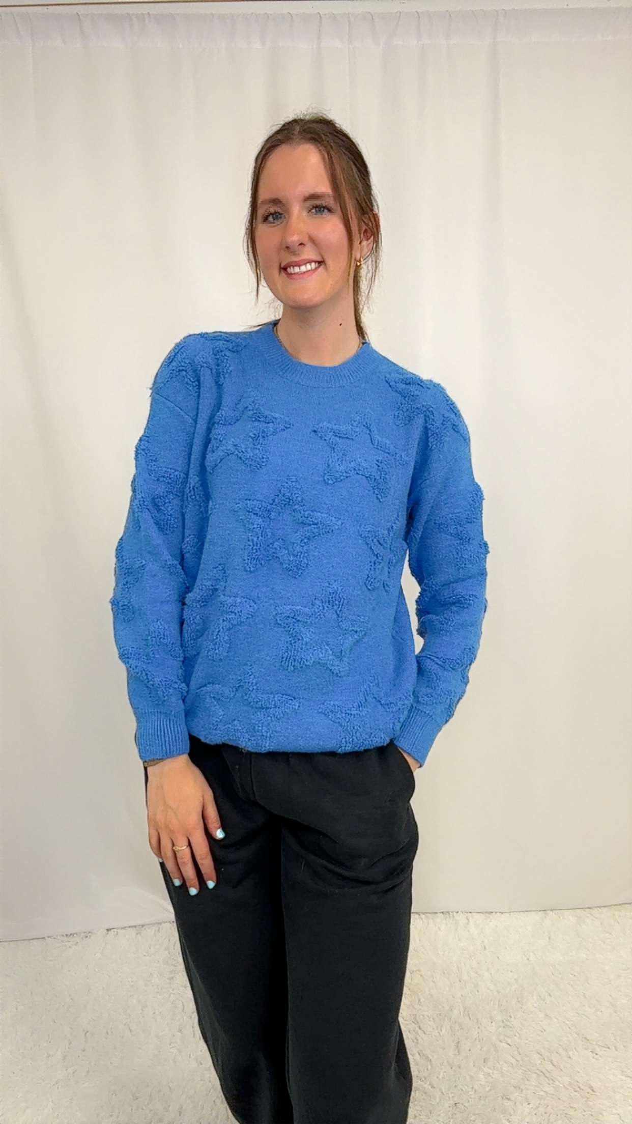 Fuzzy Star Sweater