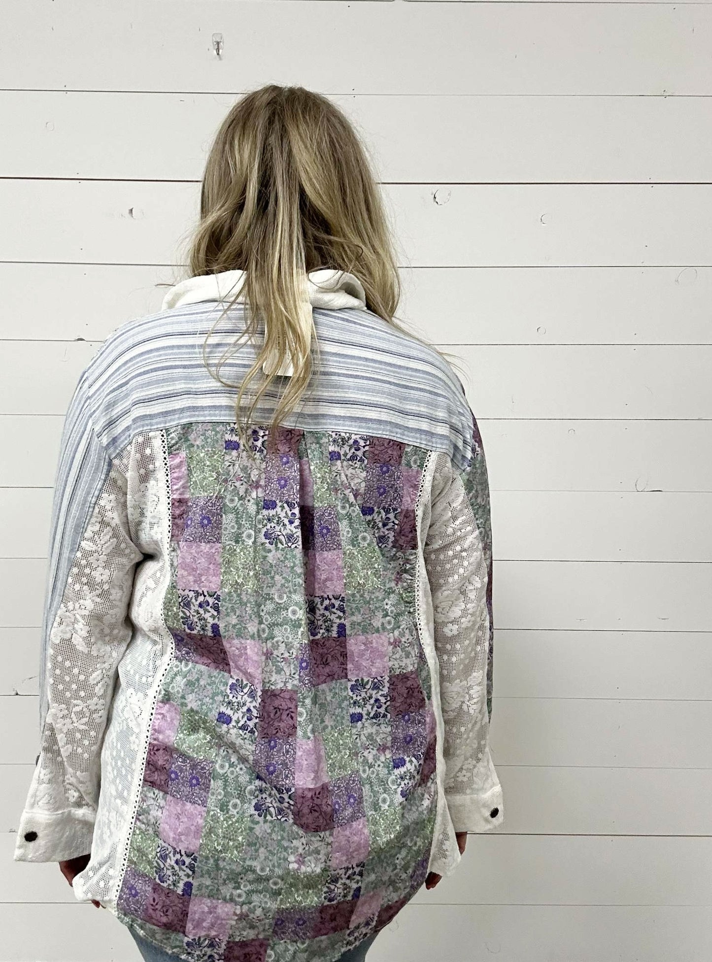 Mixed Print Blousem -sale
