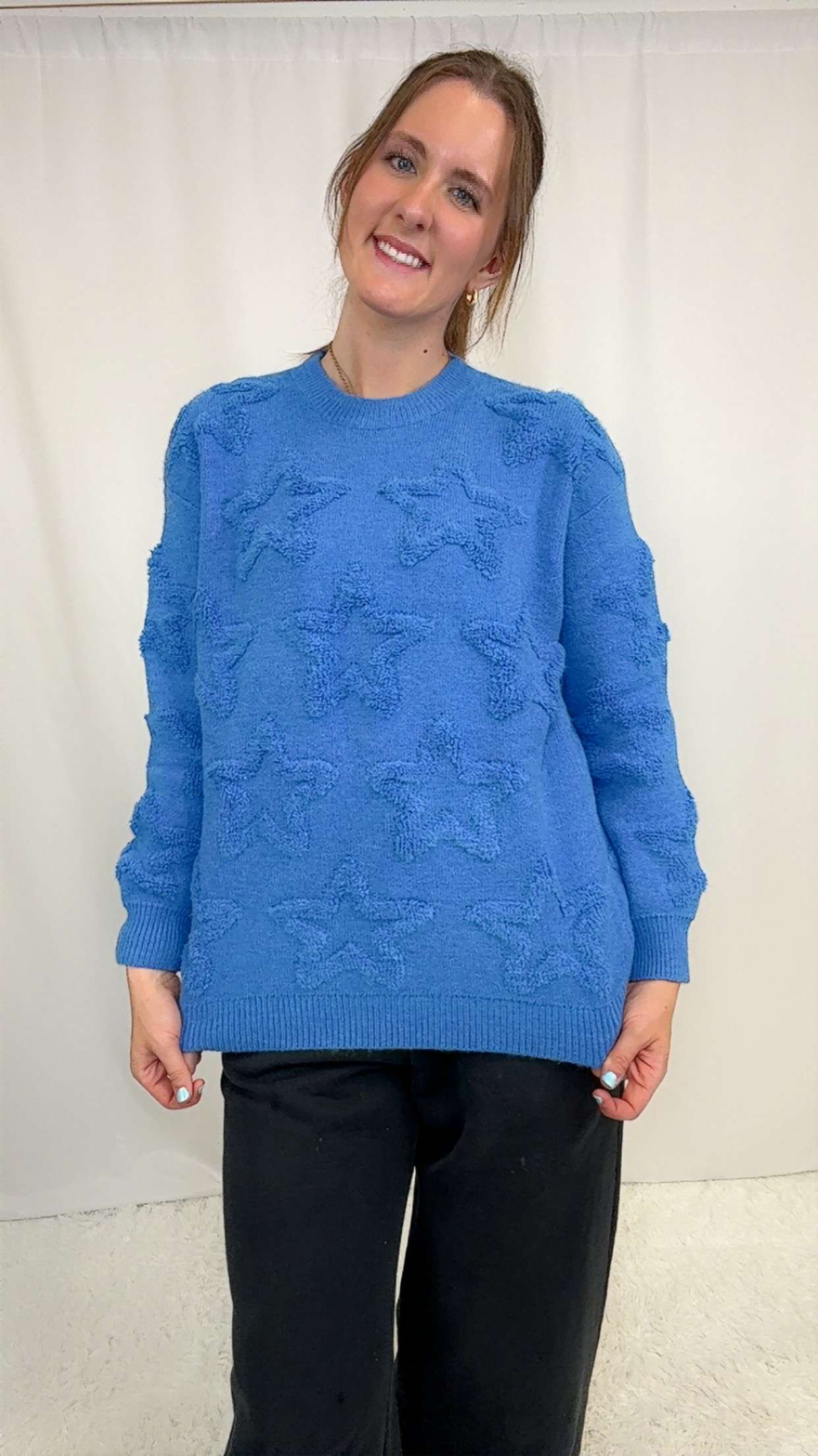 Fuzzy Star Sweater