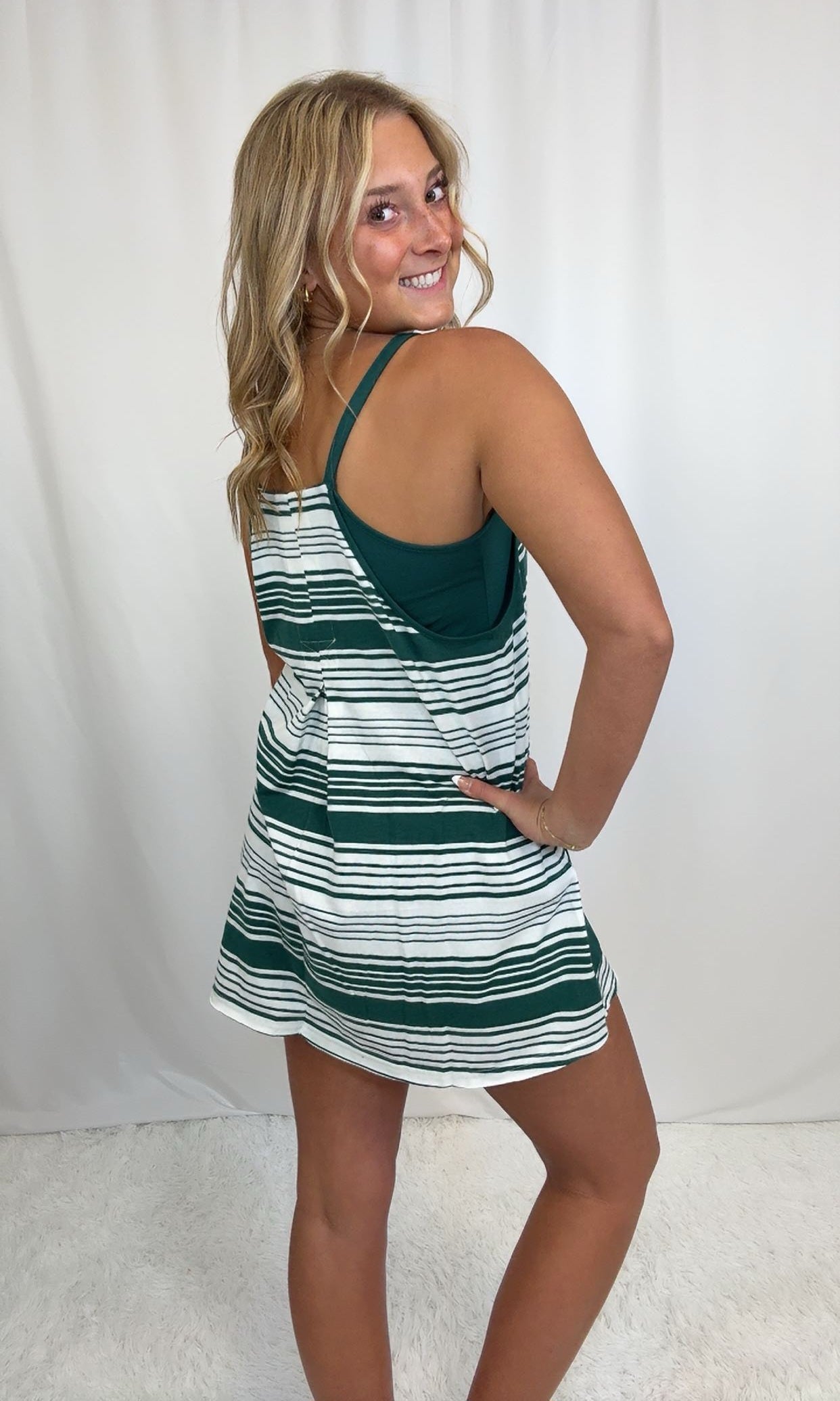 Faith Forest Stripe Dress - SALE