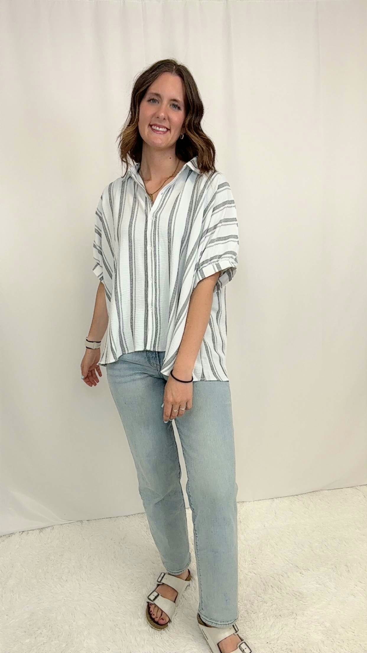 Shirley Stripe Blouse - SALE