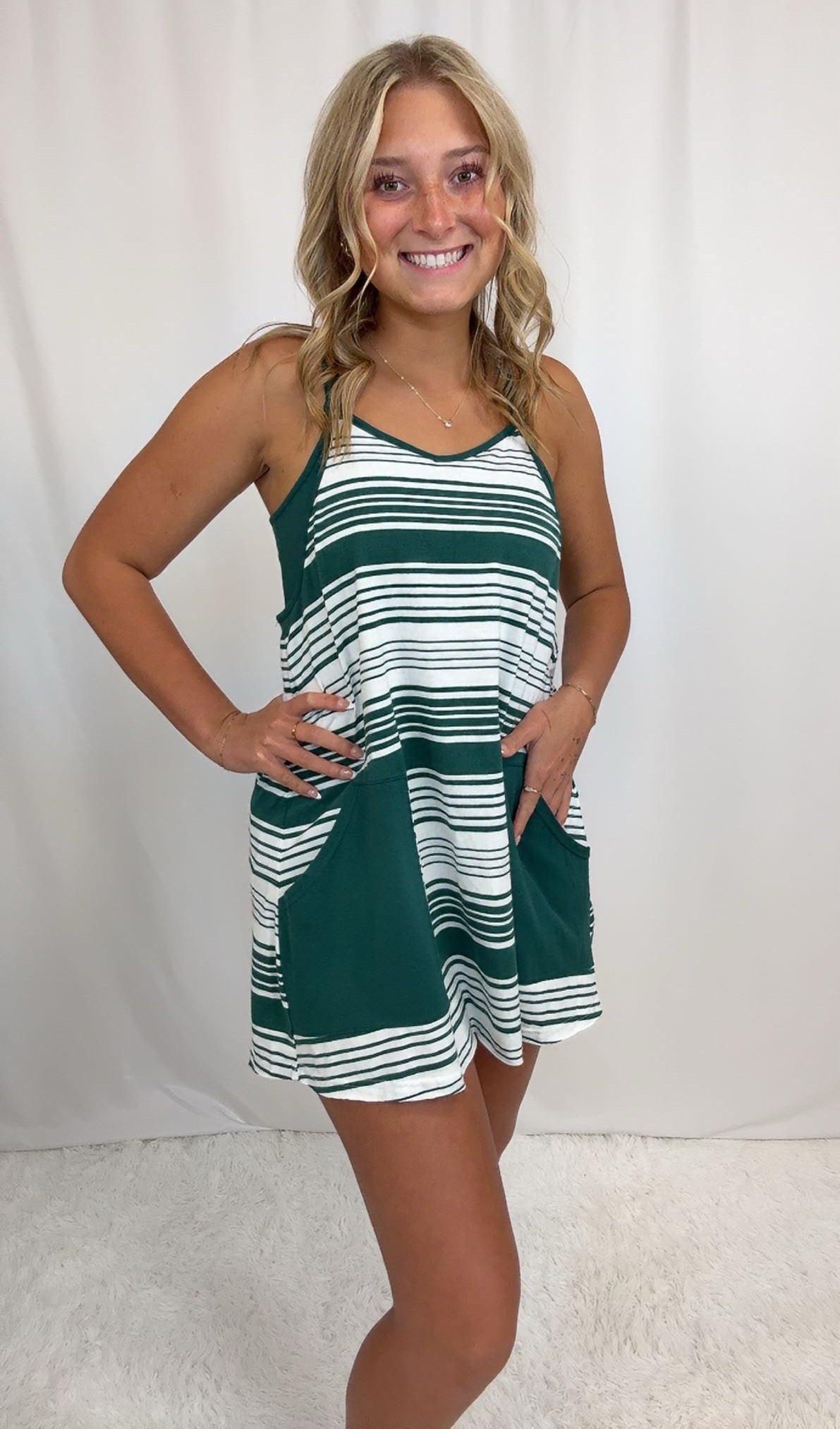 Faith Forest Stripe Dress - SALE
