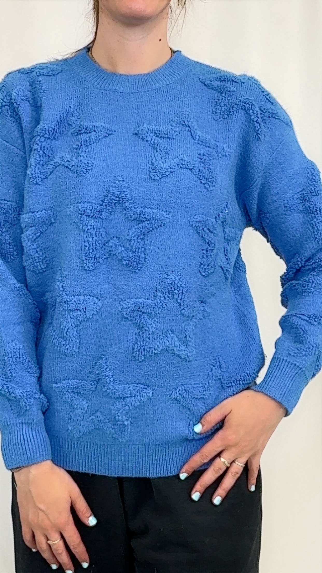 Fuzzy Star Sweater
