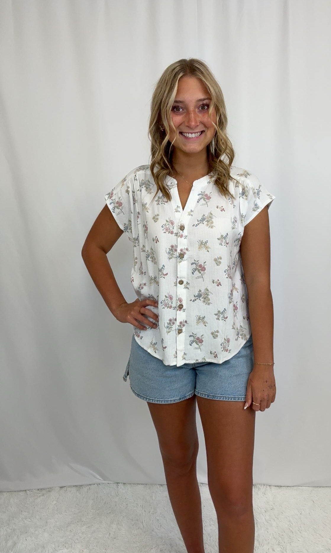 Francesca Floral Top