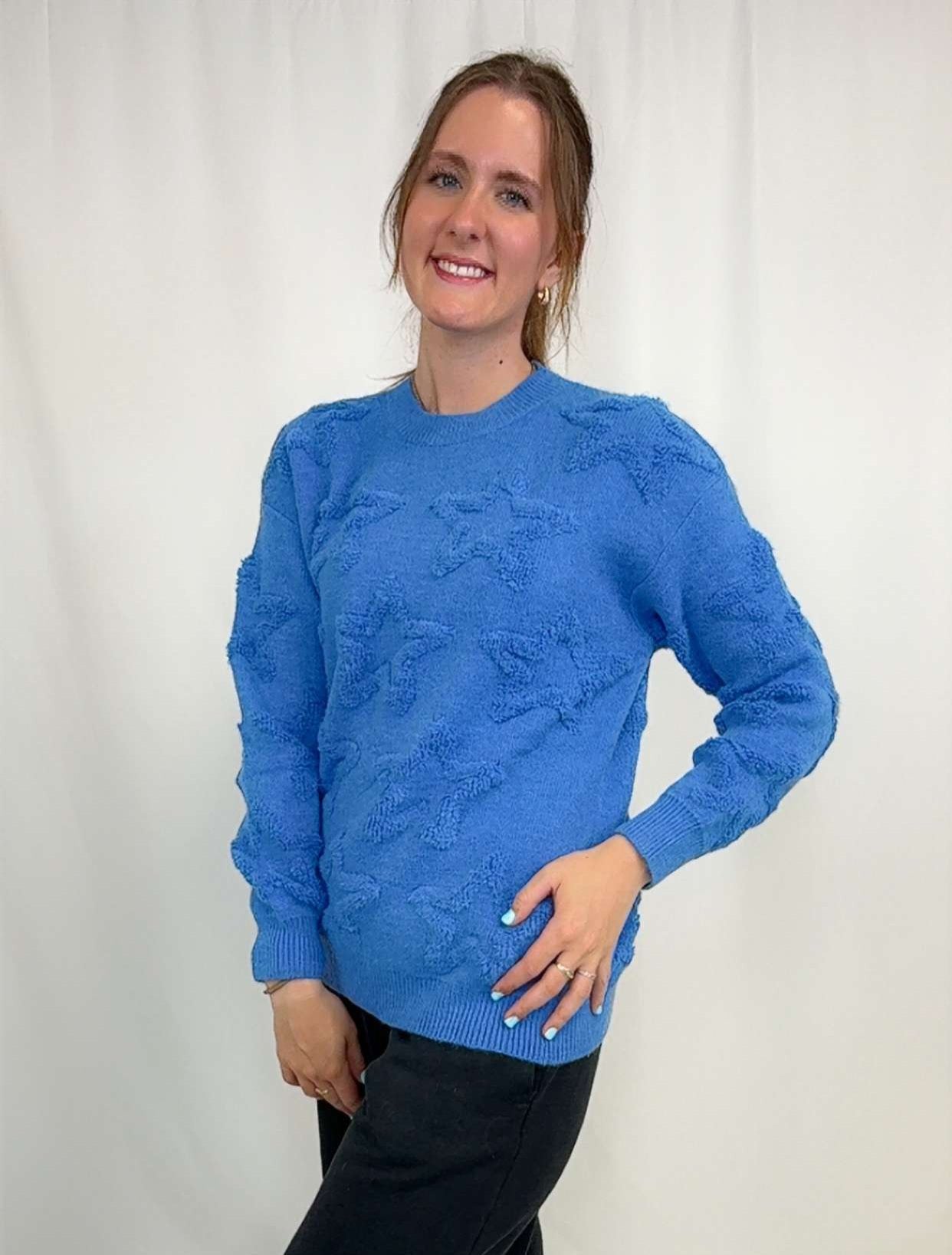 Fuzzy Star Sweater