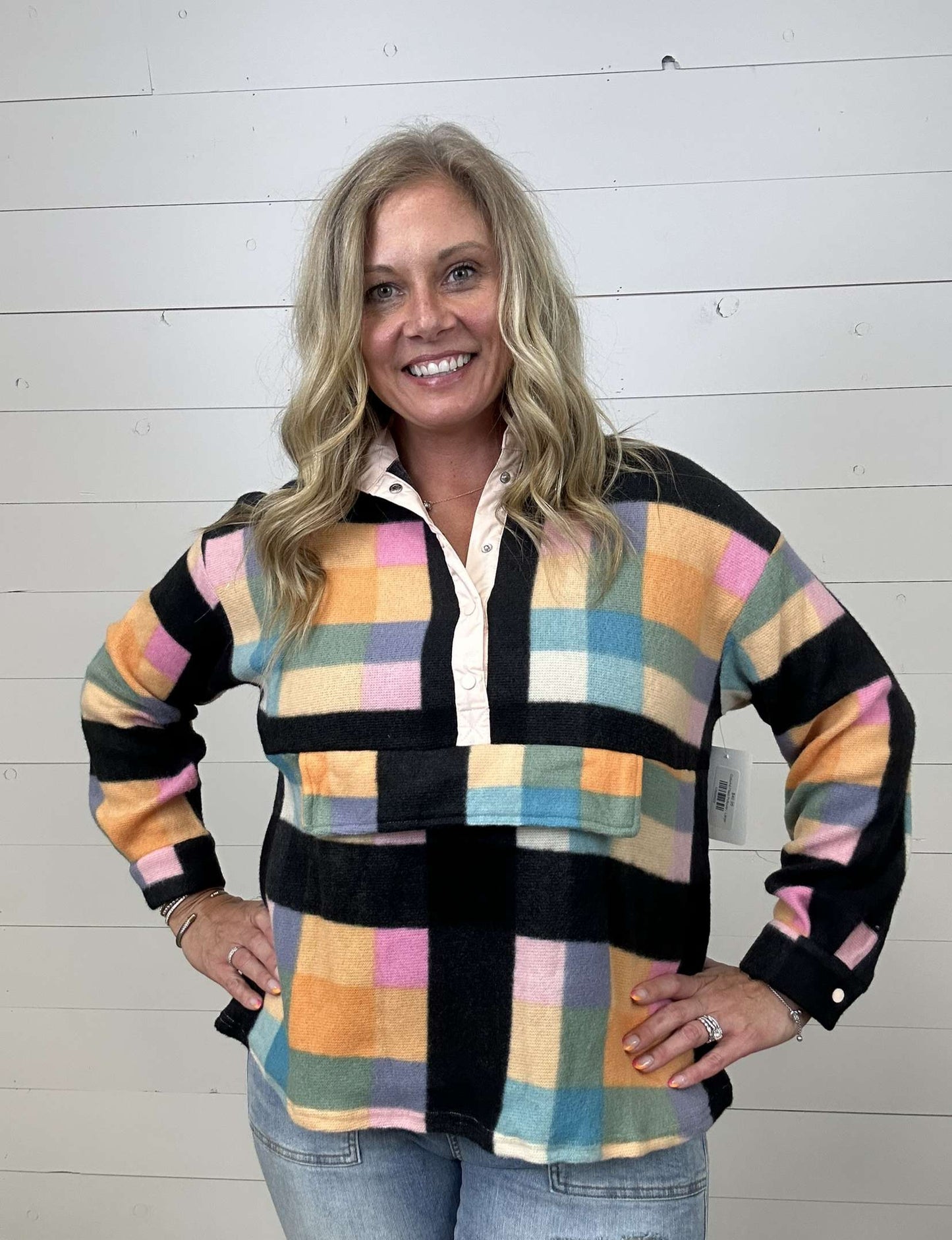 Colorful Plaid Pullover