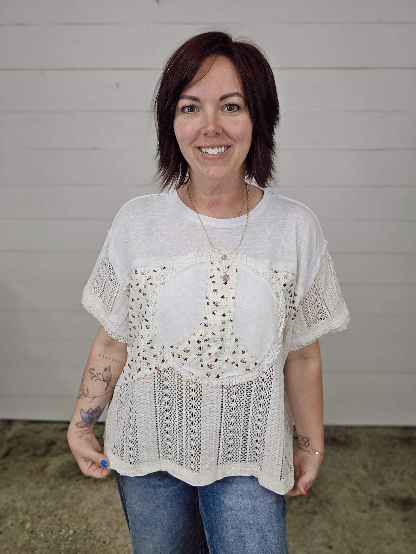 Peace Patch Top - sALE