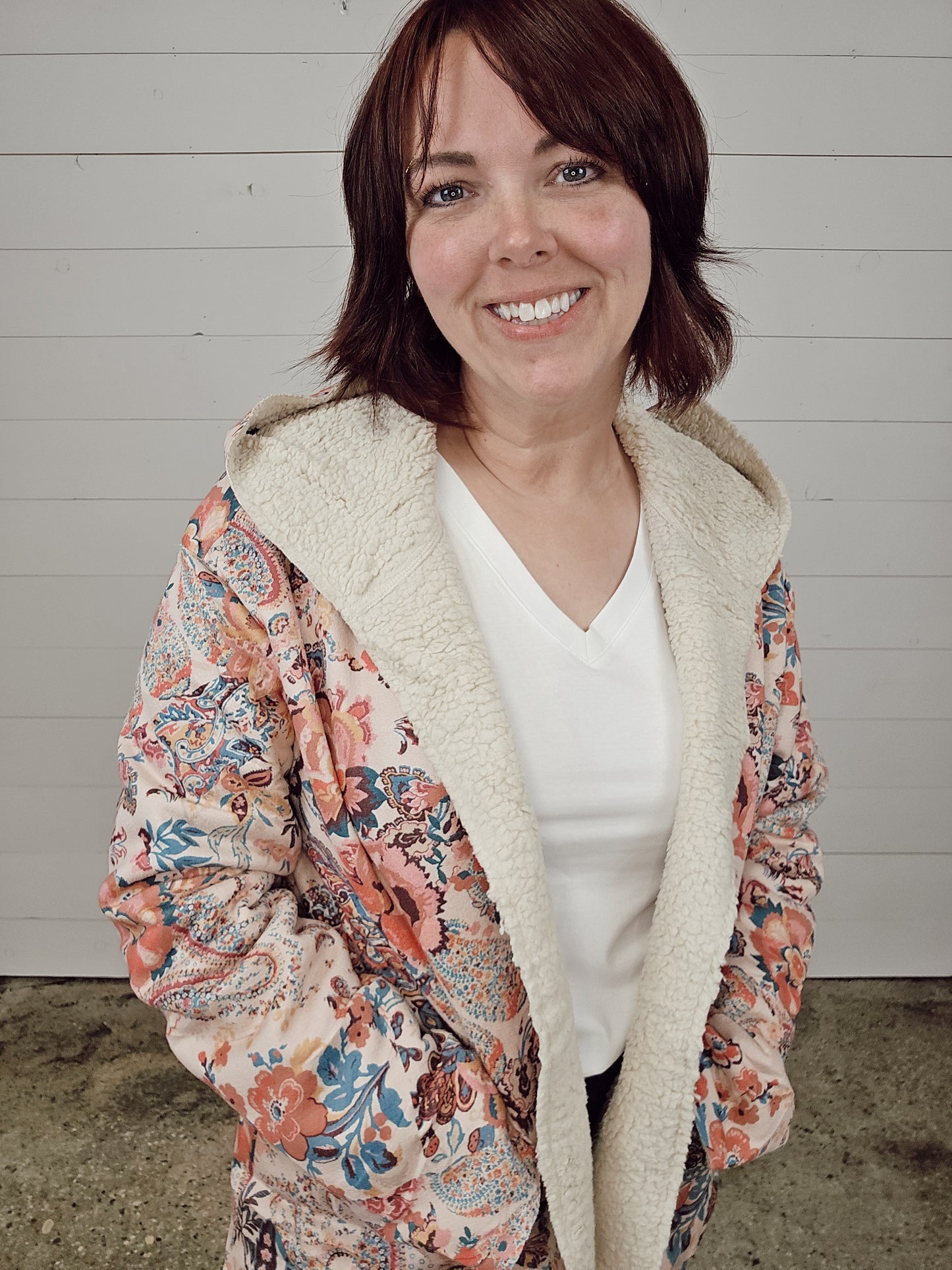 Paisley Sherpa Jacket - sale