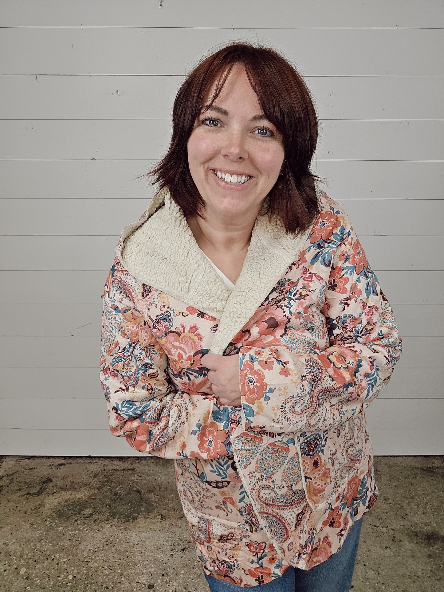 Paisley Sherpa Jacket - sale