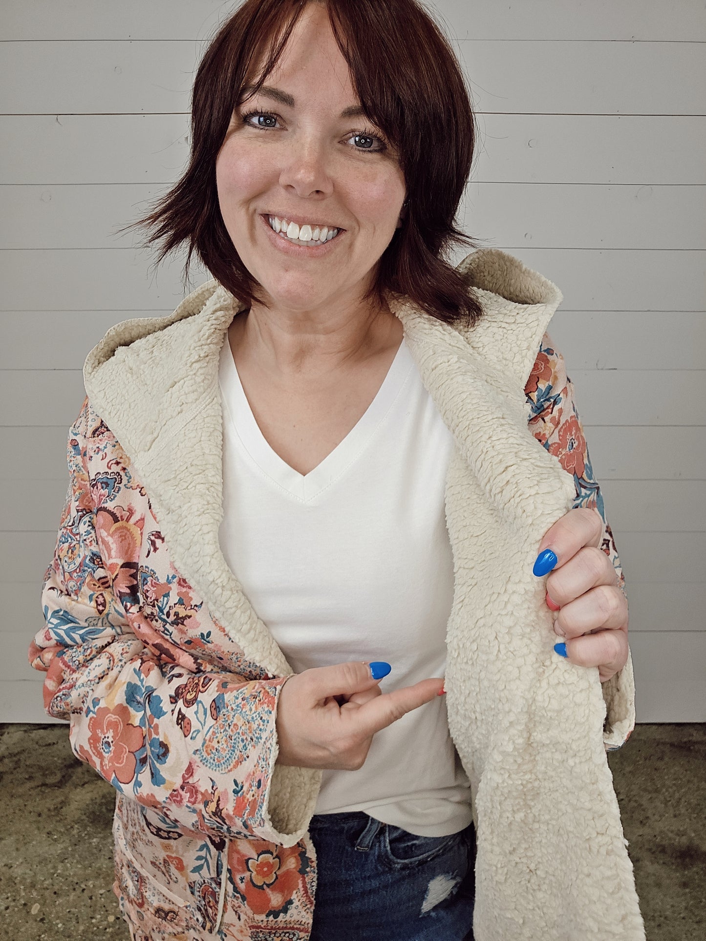 Paisley Sherpa Jacket - sale