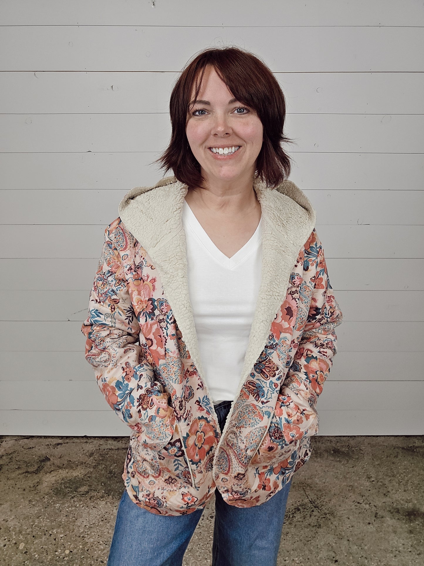 Paisley Sherpa Jacket - sale