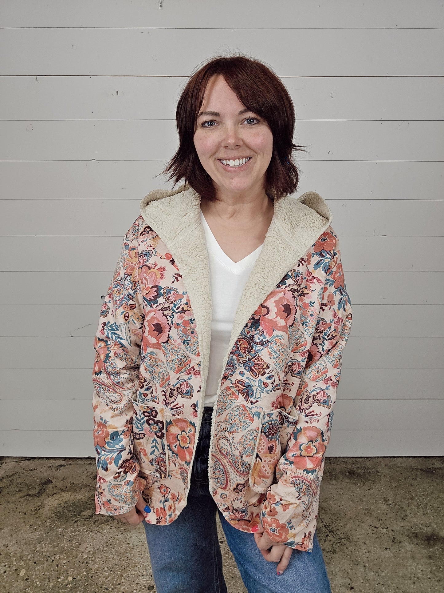 Paisley Sherpa Jacket - sale
